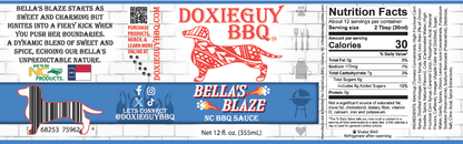 Bella's Blaze BBQ Sauce